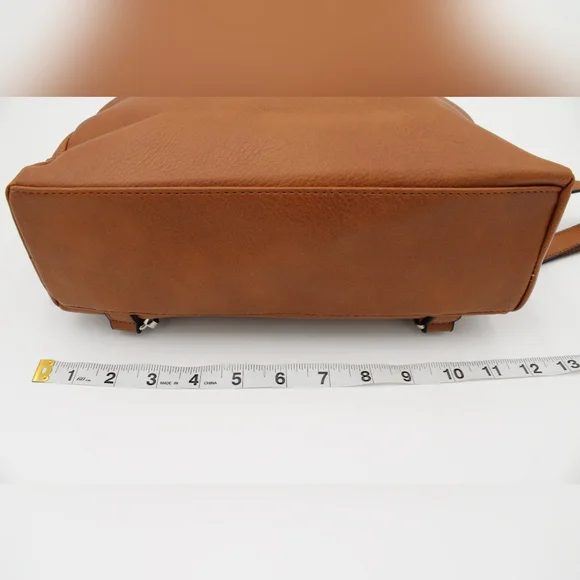 SevenDays Lifestyle & Dreams Brown Vegan Leather Backpack - Picture 4 of 11